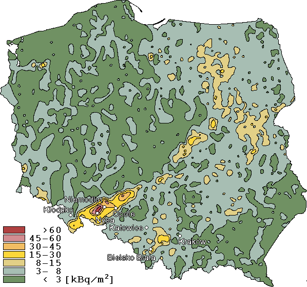 Mapa skazenia Polski